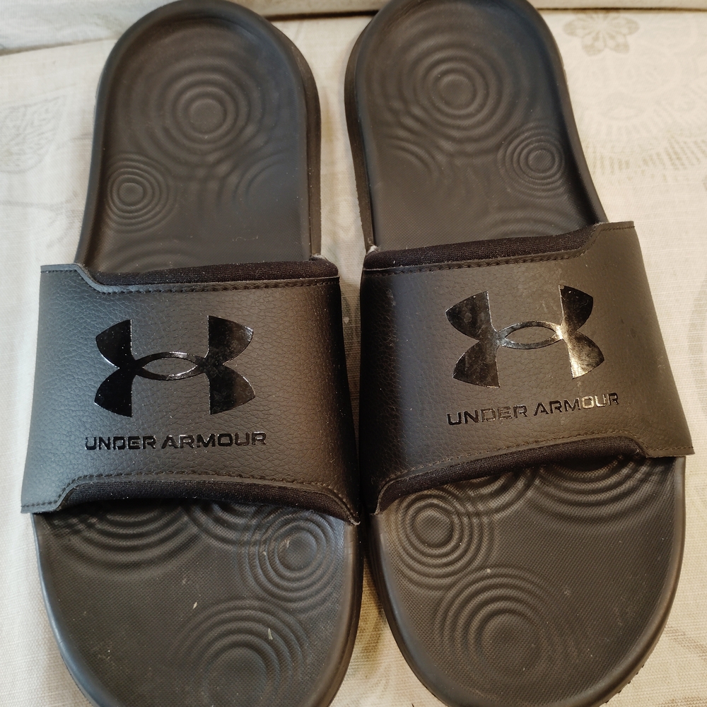 Under Armour Black Slide Sandals